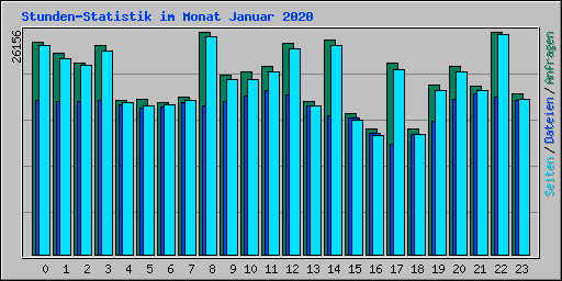 Stunden-Statistik im Monat Januar 2020