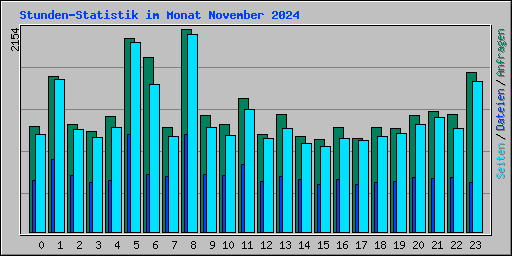 Stunden-Statistik im Monat November 2024